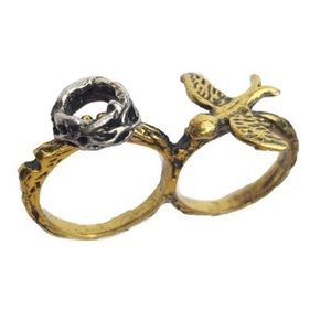 Dove and Nest Double Ring by BCBGENERATION